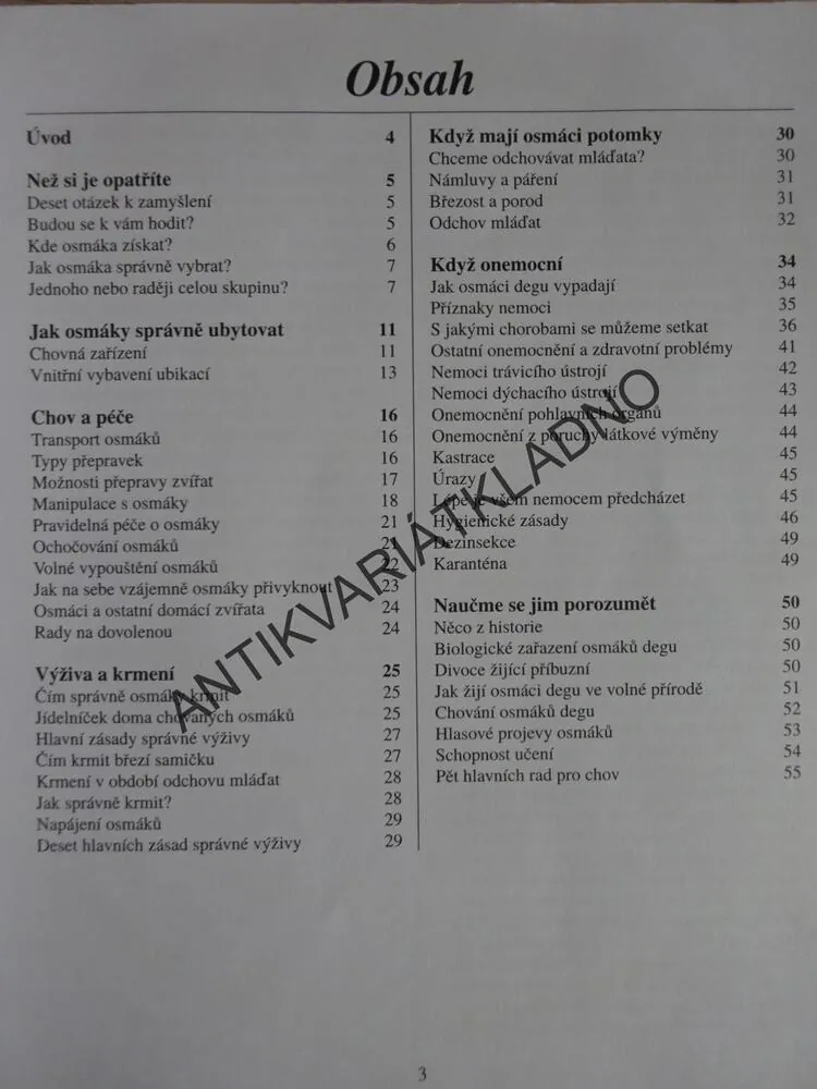 OSMÁK DEGU JAKO DOMÁCÍ ZVÍŘE, JAK NA TO, LENKA SKOUPÁ, **an