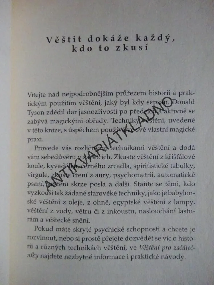 VĚŠTĚNÍ PRO ZAČÁTEČNÍKY, DONALD TYSON, **an