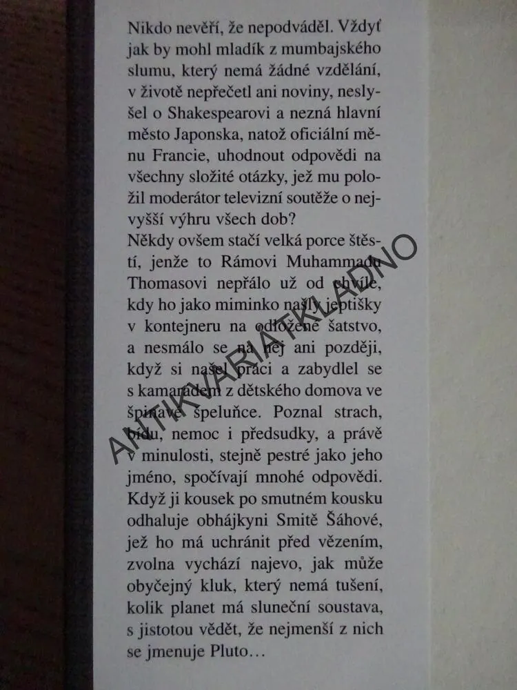 KDO CHCE BÝT MILIARDÁŘEM, VIKAS SWARUP, **an