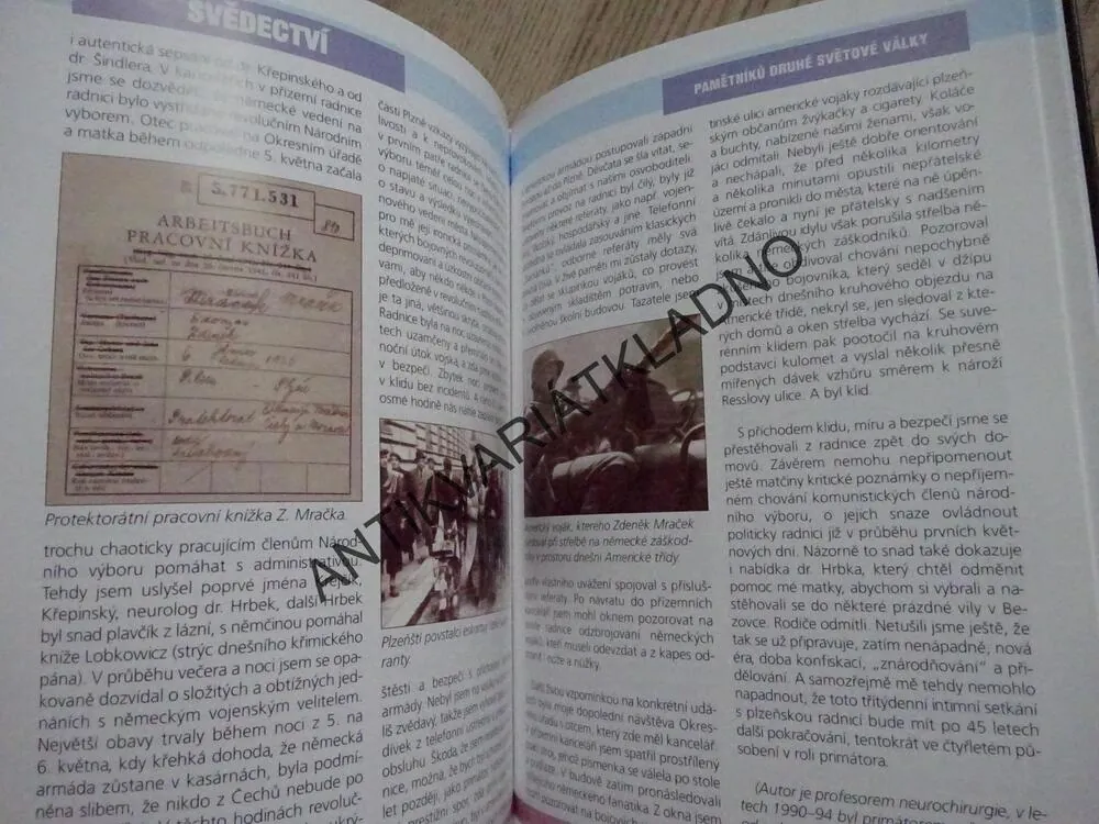 SVĚDECTVÍ PAMĚTNÍKŮ DRUHÉ SVĚTOVÉ VÁLKY, **an