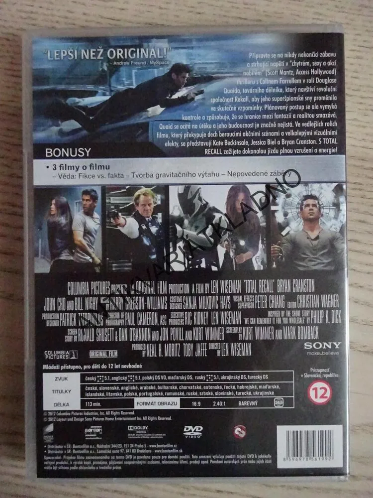 TOTAL RECALL, DVD FILM