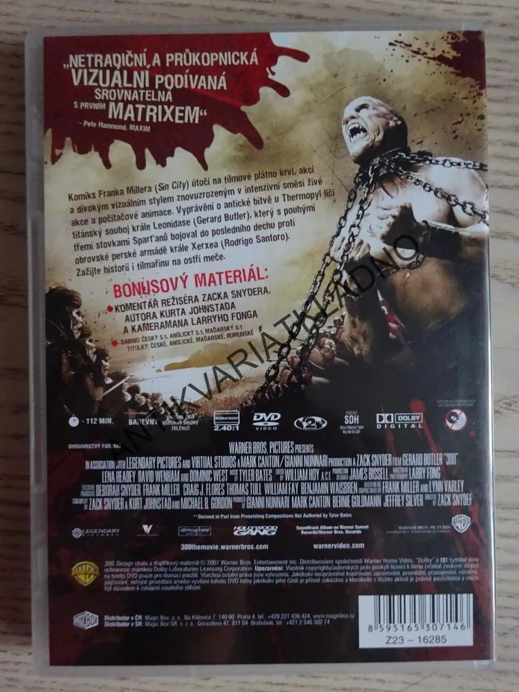 300, BITVA U THERMOPYL, DVD FILM