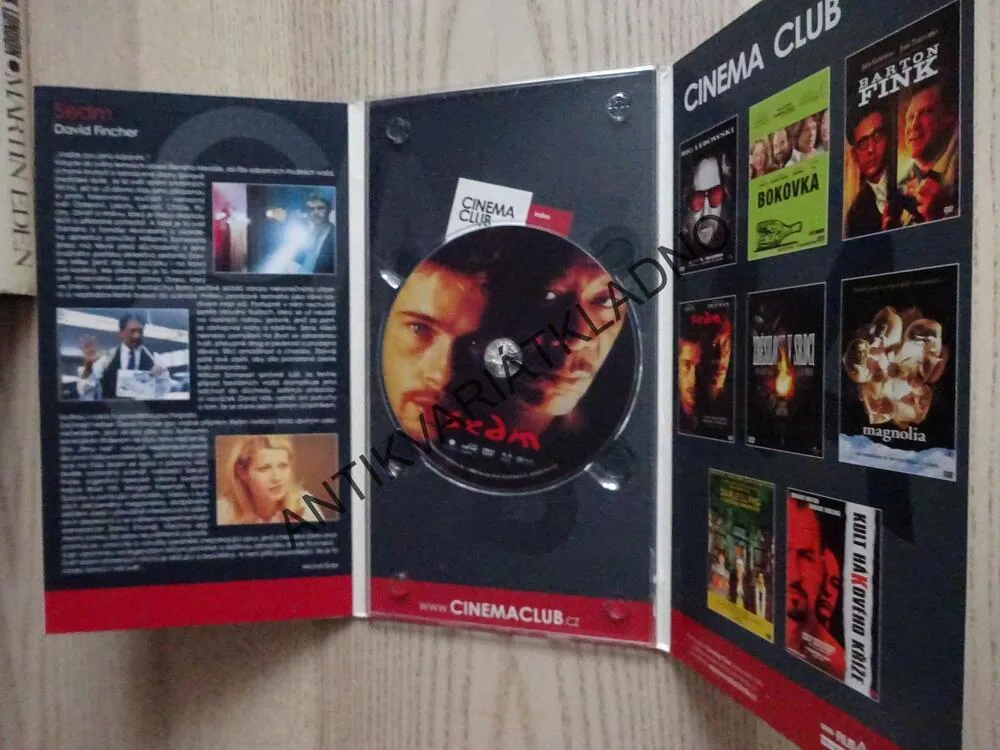 SEDM, BRAD PITT, MORGAN FREEMAN, DVD FILM