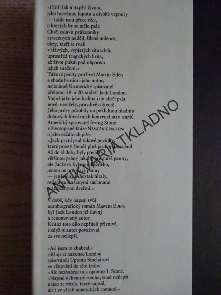 MARTIN EDEN, JACK LONDON, **an