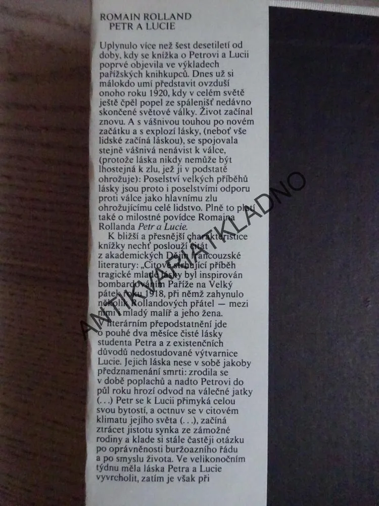 PETR A LUCIE, ROMAIN ROLLAND, **an