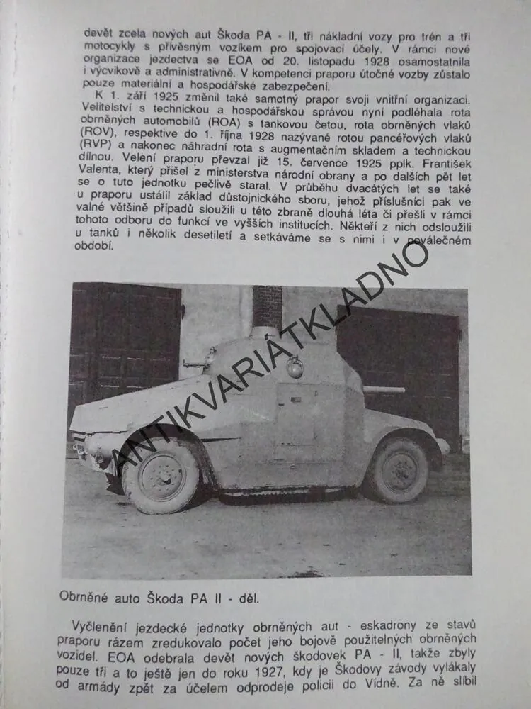 ČESKOSLOVENSKÉ TANKY, OBRNĚNÁ AUTA, OBRNĚNÉ VLAKY A DREZÍNY, 1918-1939, VLADIMÍR FRANCEV