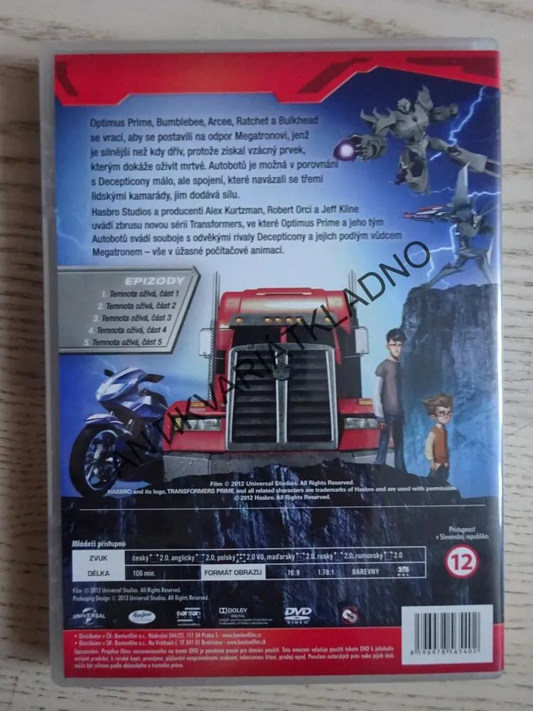 TRANSFORMERS, PRIME, DVD FILM