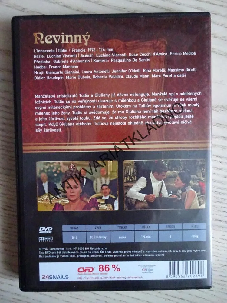 NEVINNÝ, DVD FILM
