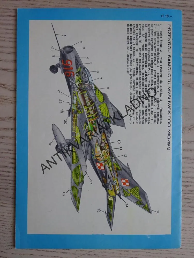 SAMOLOT MYSLIWSKI MIG-19, POLSKY, SEŠIT Č. 50