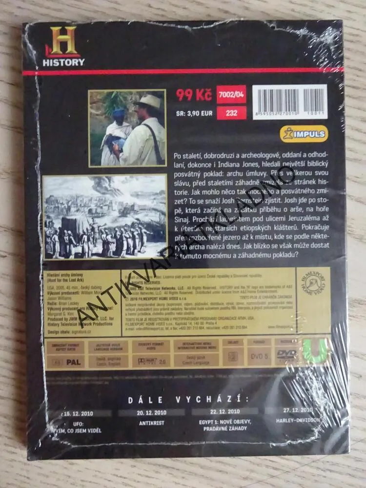 HLEDÁNÍ ARCHY ÚMLUVY, DVD FILM DOKUMENT