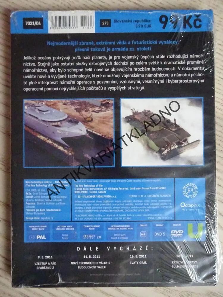 NOVÉ TECHNOLOGIE VÁLKY - NÁMOŘNICTVO, DVD FILM DOKUMENT