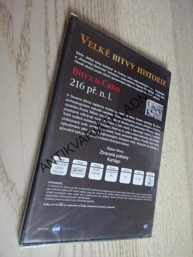 BITVA U CANN 216 PŘ. N. L., DVD FILM DOKUMENT