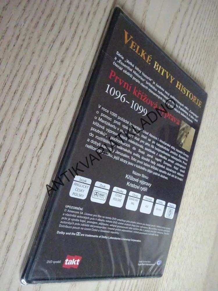 PRVNÍ KŘÍŽOVÁ VÝPRAVA 1096-1099, DVD FILM DOKUMENT