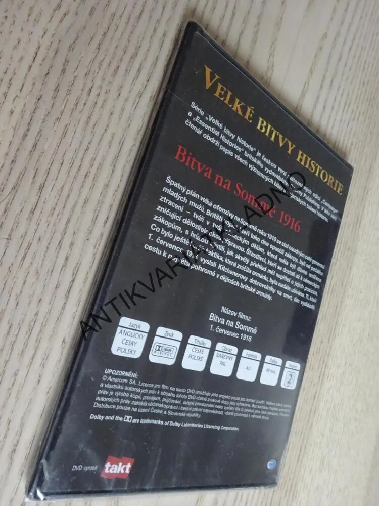 BITVA NA SOMMĚ 1916, DVD FILM DOKUMENT