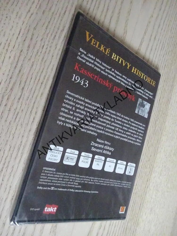 KASSERINSKÝ PRŮSMYK 1943, DVD FILM DOKUMENT