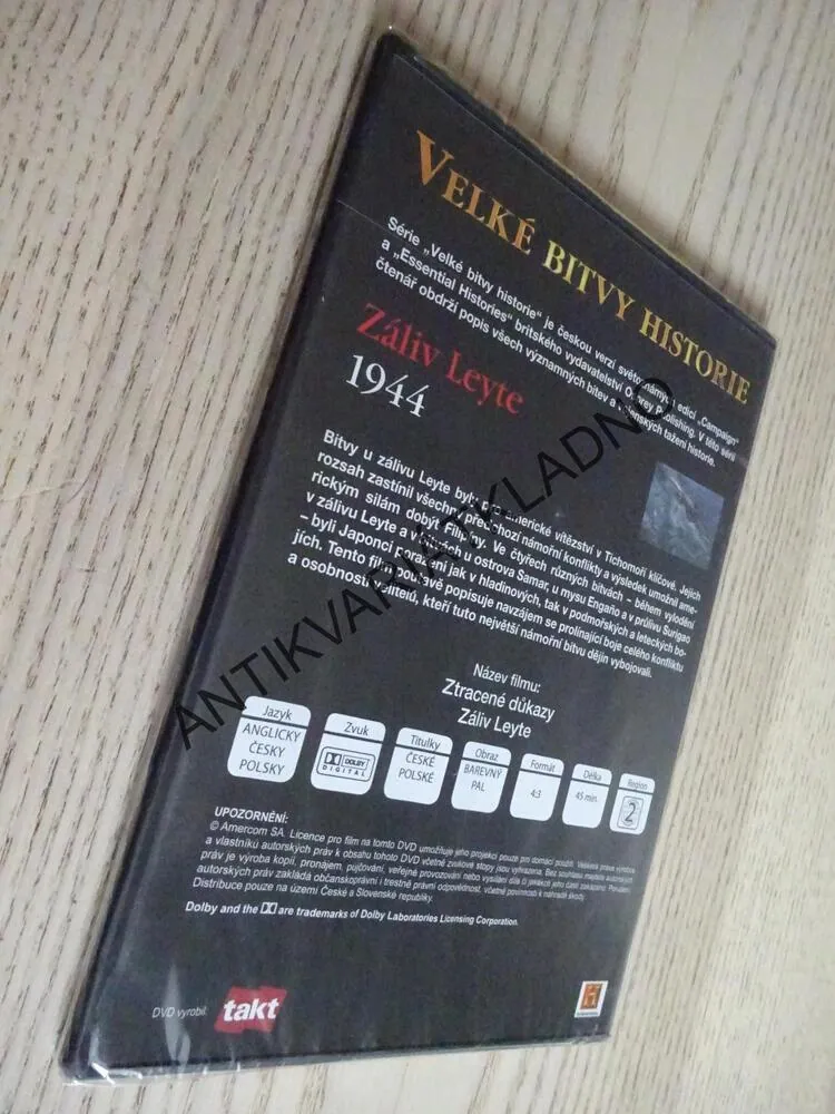 ZÁLIV LEYTE 1944, DVD FILM DOKUMENT