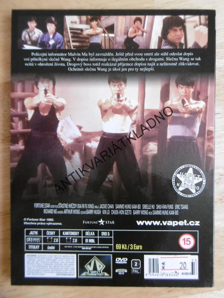ŠŤASTNÉ DNY, JACKIE CHAN, DVD FILM,