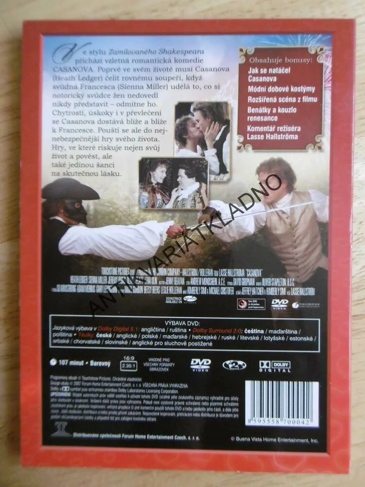 CASANOVA,  DVD FILM