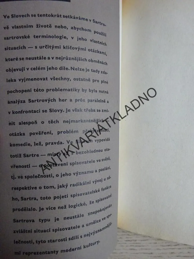 SLOVA, JEAN-PAUL SARTRE, **an