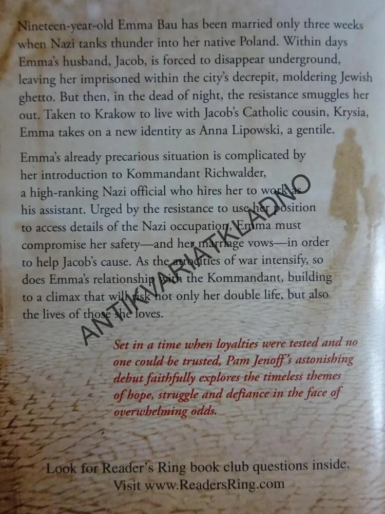 THE KOMMANDANT'S GIRL, PAM JENOFF, **an