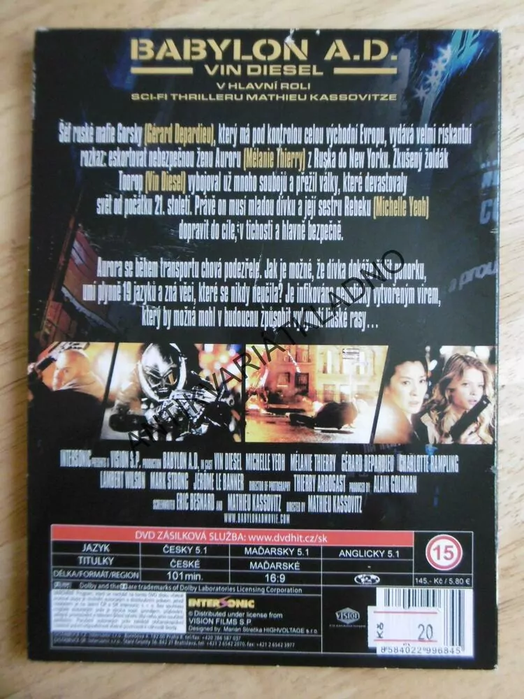 BABYLON A.D., VIN DIESEL, DVD FILM