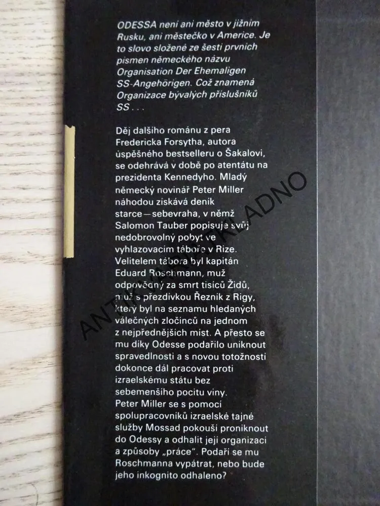 SPIS ODESSA, FREDERICK FORSYTH, **an