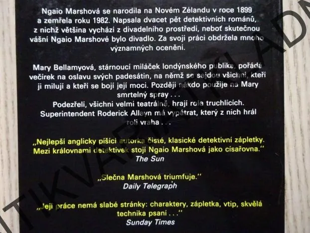ZRÁDNÁ VŮNĚ, NGAIO MARSHOVÁ, **an