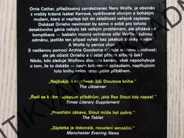 SMRT DĚVKY, REX STOUT, **an