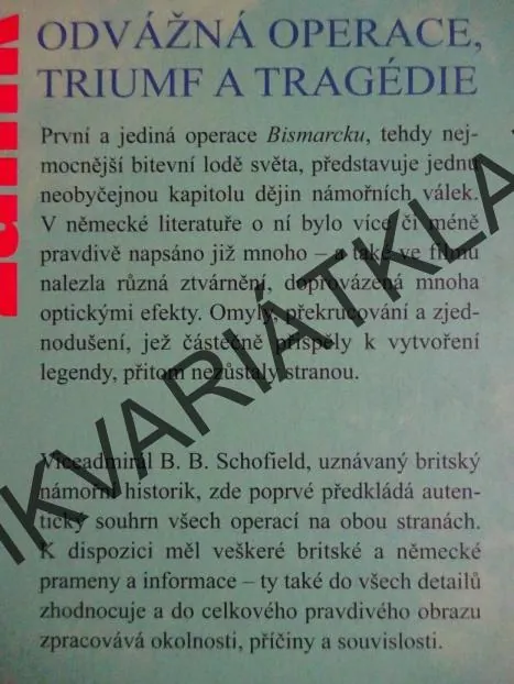 ZÁNIK BISMARCKU, B. B. SCHOFIELD, **an