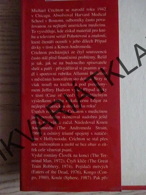 PROUD ČASU, MICHAEL CRICHTON, **an