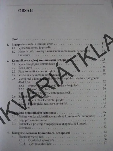 LOGOPEDIE, JIŘINA KLENKOVÁ, **an