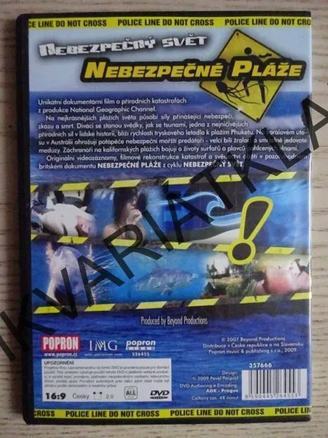 NEBEZPEČNÉ PLÁŽE, DVD FILM DOKUMENT