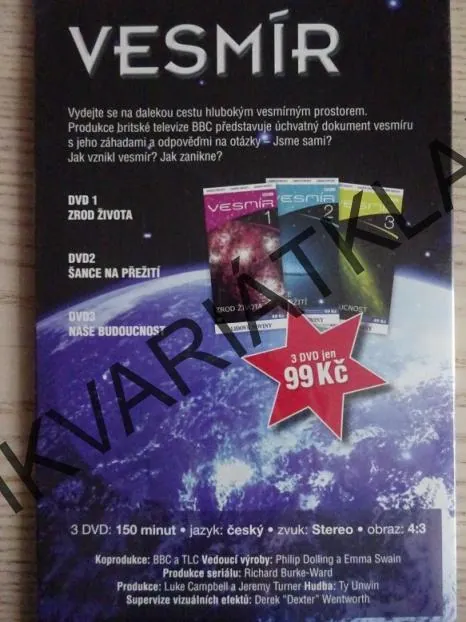 VESMÍR, BBC, DVD FILM DOKUMENT