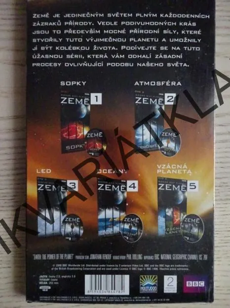 MOCNÉ SÍLY PLANETY ZEMĚ, BBC, DVD FILM DOKUMENT