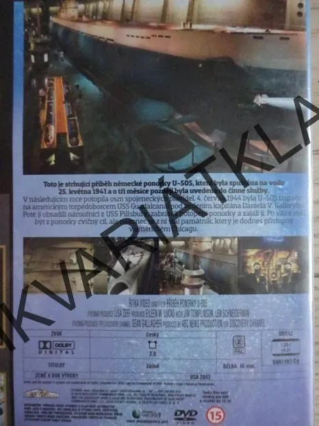 PŘÍBĚH PONORKY U-505, DVD FILM DOKUMENT