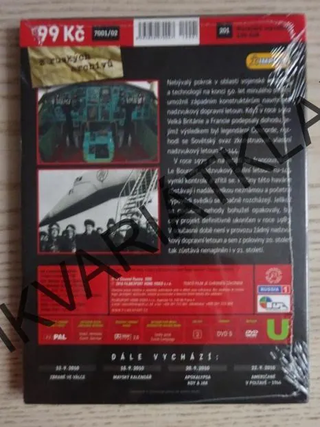 BOJ O NADZVUKOVÉ LETADLO, PRAVDA O LETOUNU TU-144, DVD FILM DOKUMENT