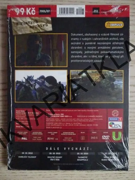 ZBRANĚ RUSKA: POTOMCI SAMOPALU AK-47 KALAŠNIKOV, DVD FILM DOKUMENT