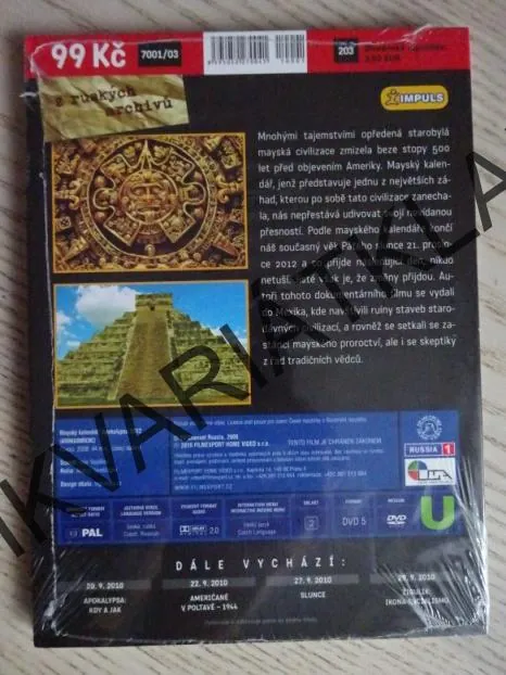 MAYSKÝ KALENDÁŘ, APOKALYPSA 2012, DVD FILM DOKUMENT