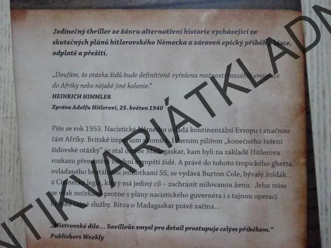 PLÁN MADAGASKAR, GUY SAVILLE, **an