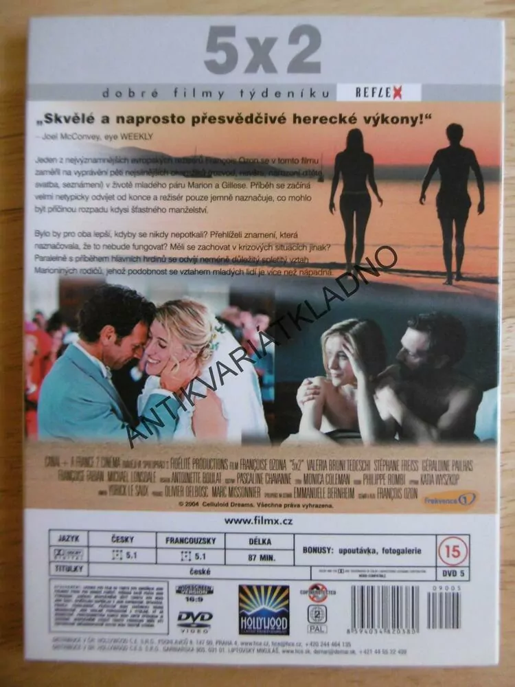 5 X 2,FRANCOIS OZON DVD FILM 