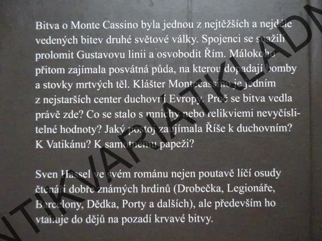 MONTE CASSINO, SVEN HASSEL, **an