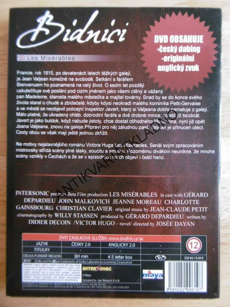 BÍDNÍCI, DVD FILM 