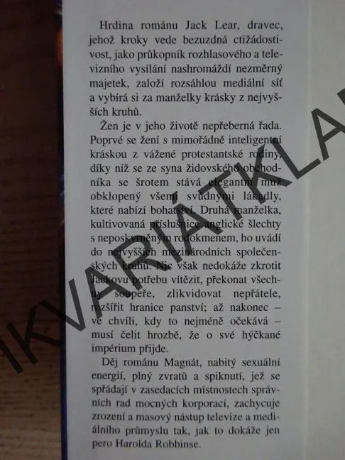 MAGNÁT, HAROLD ROBBINS, **an