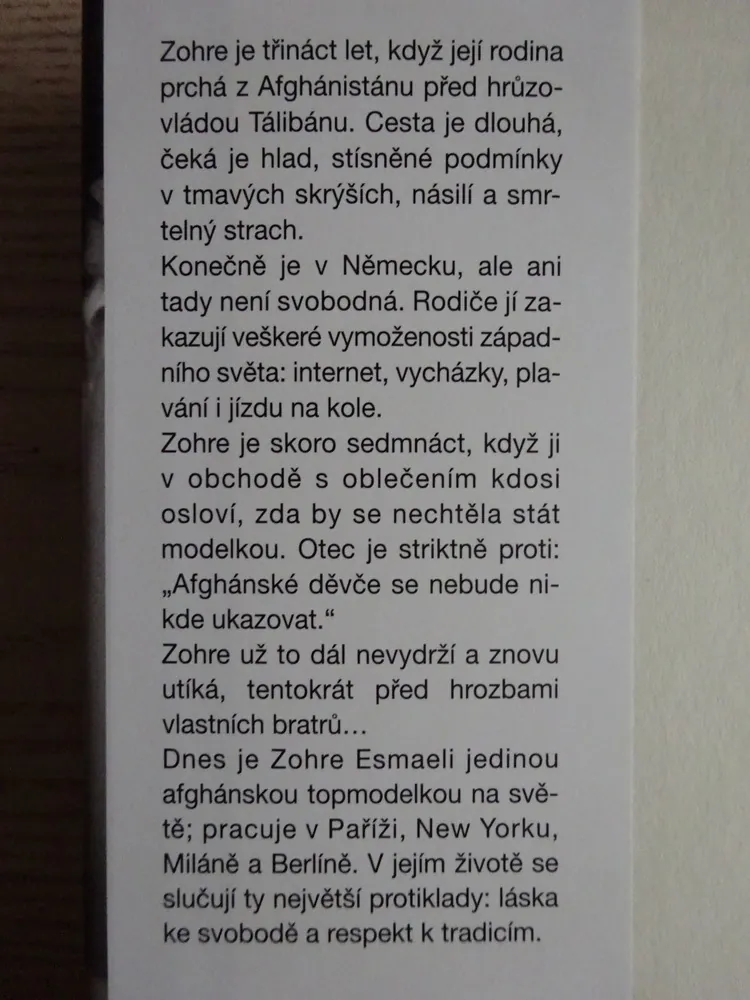 MOJE NOVÁ SVOBODA, ZOHRE ESMAELI, **an
