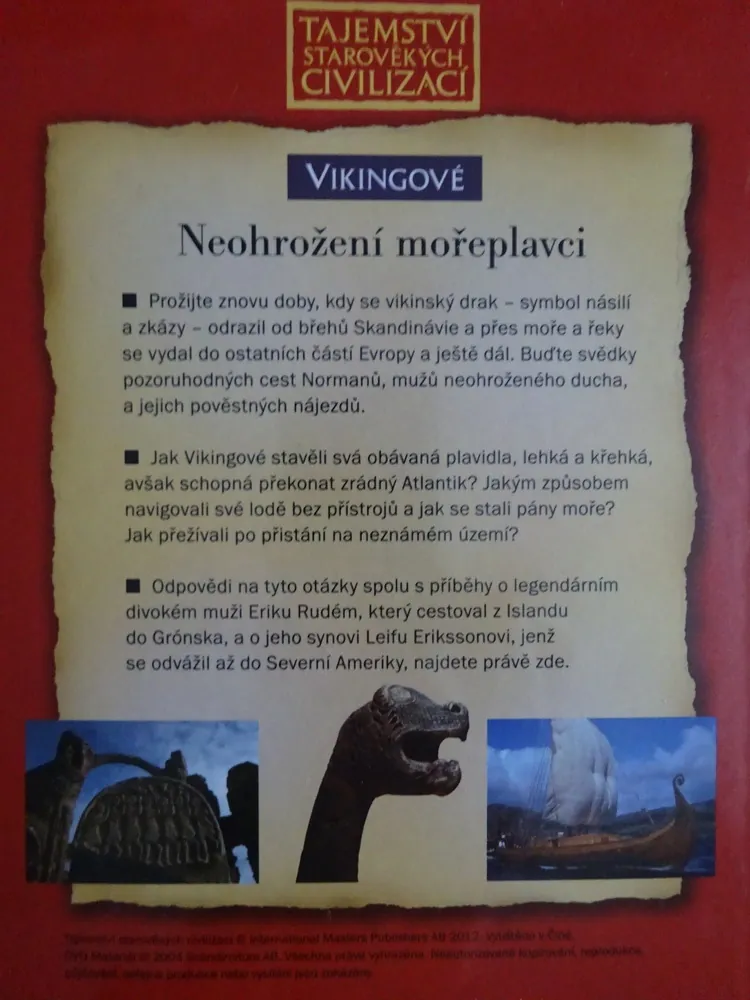 VIKINGOVÉ, NEOHROŽENÍ MOŘEPLAVCI, DVD FILM DOKUMENT