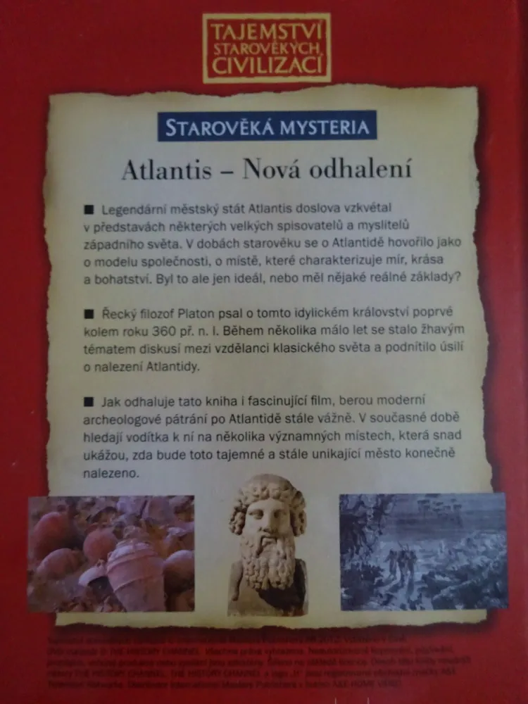 ATLANTIS, NOVÉ ODHALENÍ, DVD FILM DOKUMENT