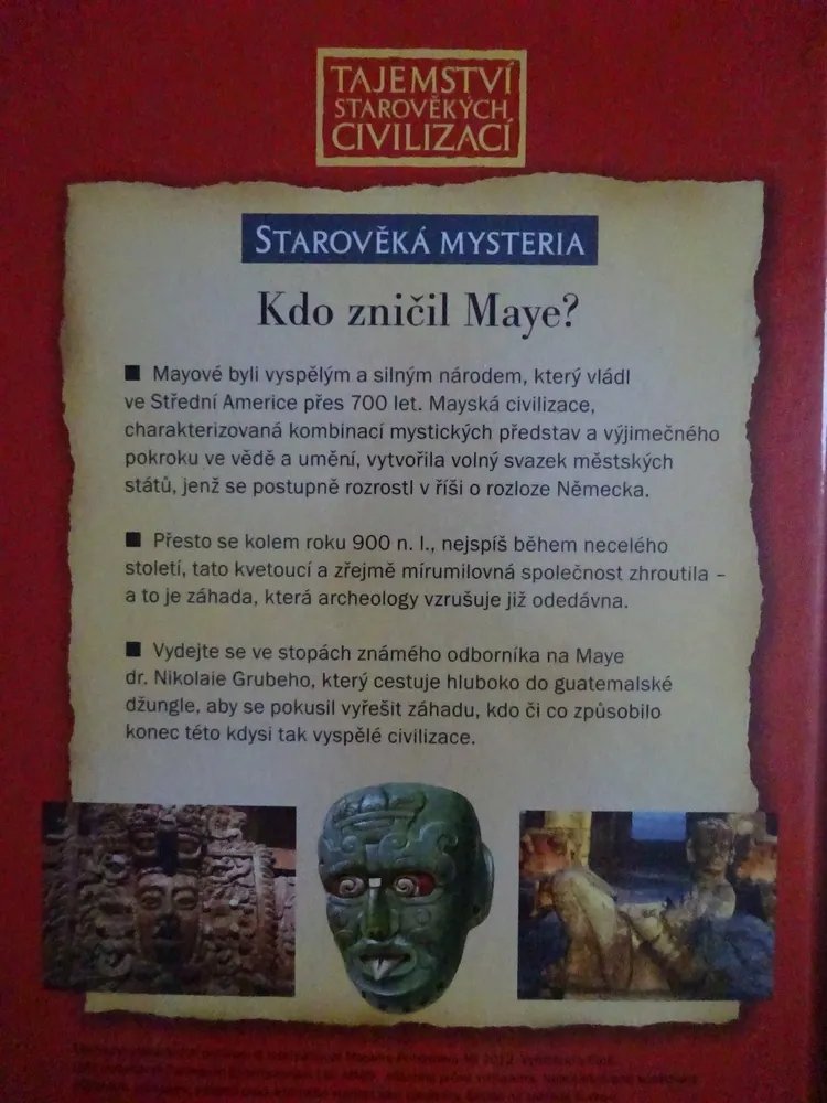 KDO ZNIČIL MAYE?, ZTRACENÁ CIVILIZACE, DVD FILM DOKUMENT