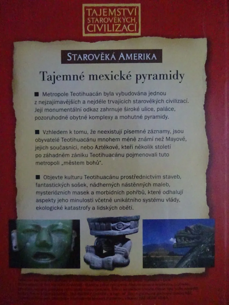 TAJEMNÉ MEXICKÉ PYRAMIDY, DVD FILM DOKUMENT