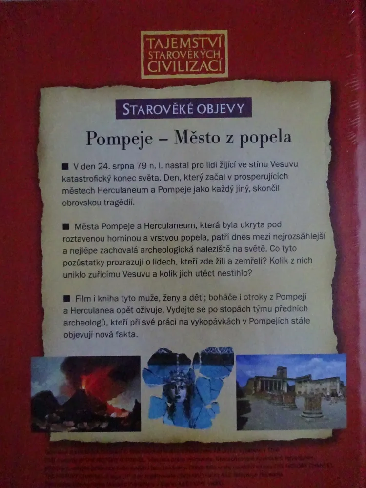 POMPEJE, MĚSTO Z POPELA, DVD FILM DOKUMENT