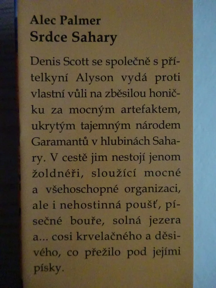 SRDCE SAHARY, ALEC PALMER, **an